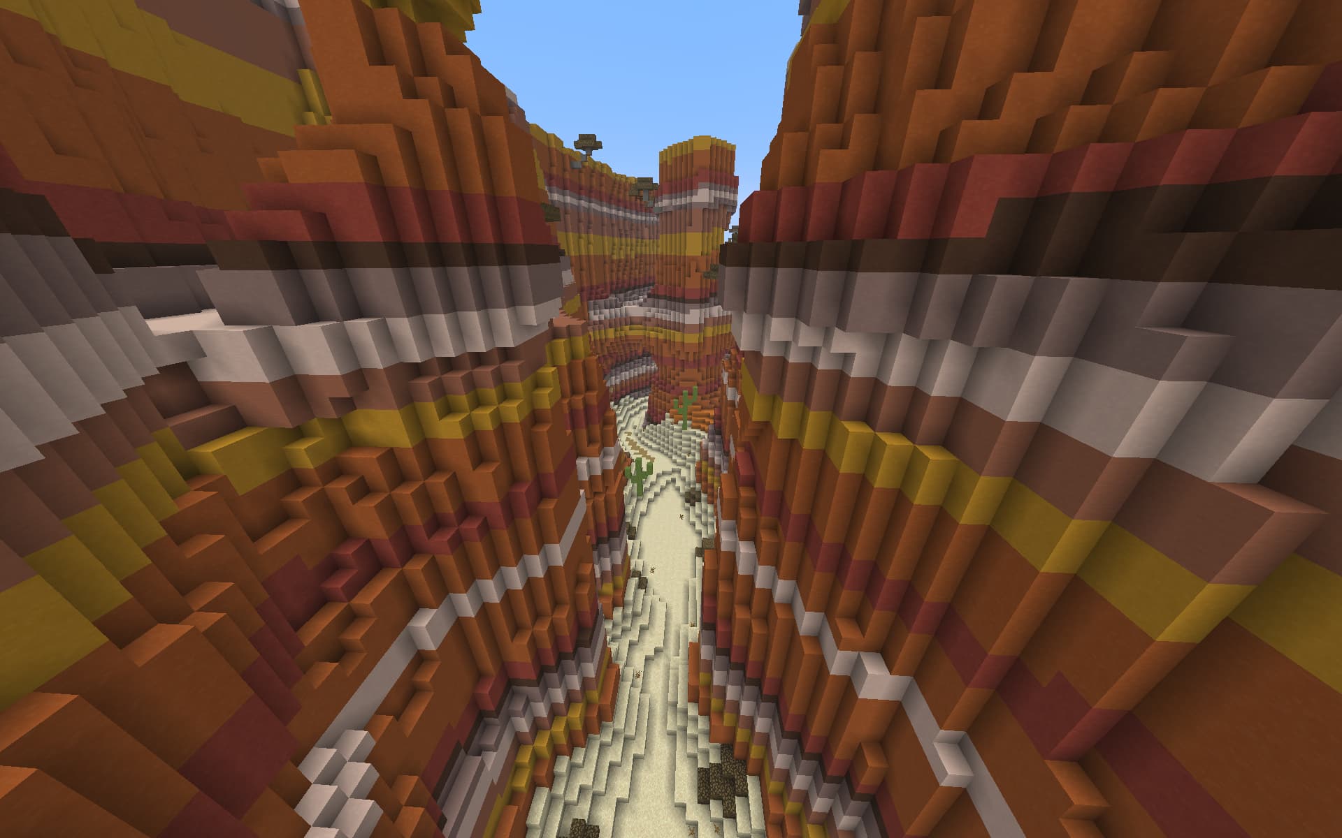 Screenshot of glide canyon Elytra race track
