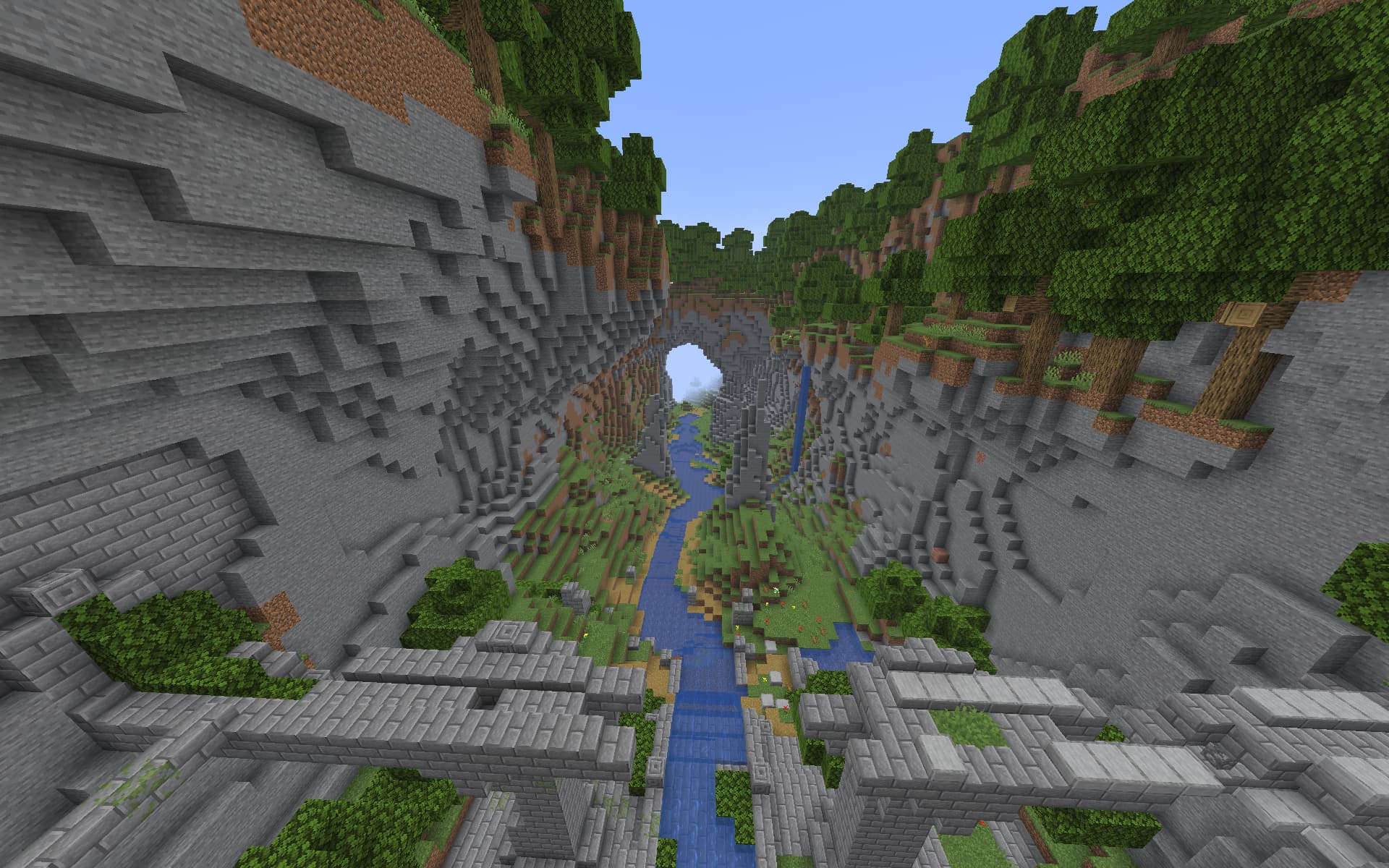 Screenshot of glide cavern Elytra race track