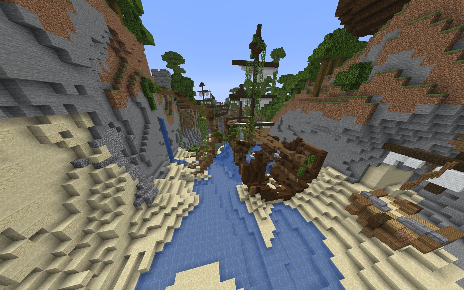 Screenshot of glide kraken Elytra race track
